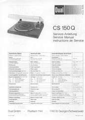 Dual CS 150Q Serviceanleitung