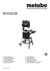 Metabo BAS 318 Precision DNB Originalbetriebsanleitung