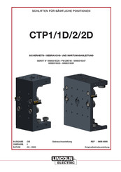 Lincoln Electric CTP1 Gebrauchs- Und Wartungsanleitung