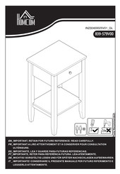 HOMCOM 839-579V00WT Bedienungsanleitung
