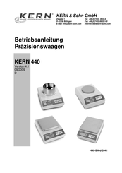 KERN 440-Serie Betriebsanleitung