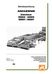 Amazone Centaur 5001 Betriebsanleitung