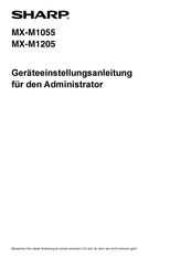 Sharp MX-M1205 Bedienungsanleitung