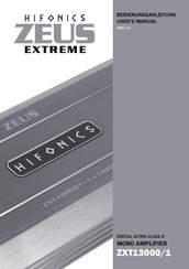Hifonics ZEUS EXTREME ZXT13000/1 Bedienungsanleitung