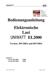 Pewa UNIWATT EL2000 Bedienungsanleitung
