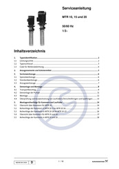 Grundfos MTR 10 Serie Serviceanleitung