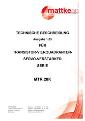 mattke MTR 20K Serie Technische Beschreibung