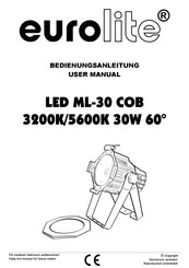 EuroLite LED ML-30 COB RGB 30W Bedienungsanleitung