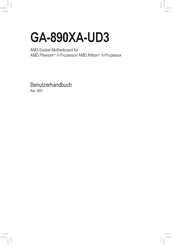 Gigabyte GA-890XA-UD3 Benutzerhandbuch