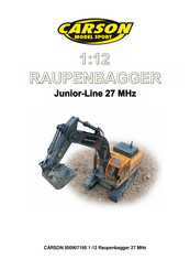 Carson 1:12 Raupenbagger Junior-Line 27 MHz Bedienungsanleitung