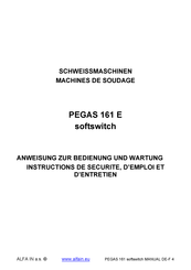 Alfa In PEGAS 161 E Anweisung Zur Bedienung Und Wartung