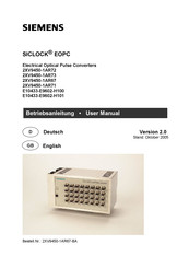 Siemens SICLOCK EOPC 2XV9450-1AR73 Betriebsanleitung