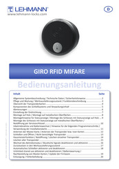 LEHMANN GIRO RFID MIFARE Bedienungsanleitung