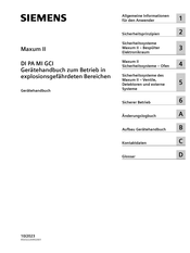 Siemens Maxum II DI PA MI GCI Gerätehandbuch