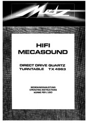 Metz HIFI MECASOUND TX4963 Bedienungsanleitung