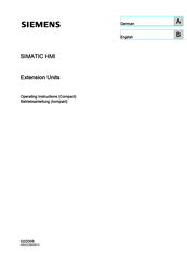 Siemens SIMATIC HMI Betriebsanleitung