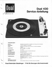 Dual 430 Serviceanleitung