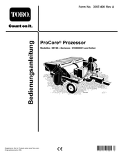 Toro ProCore Prozessor 09749 Bedienungsanleitung