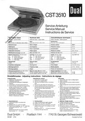 Dual CST3510 Serviceanleitung