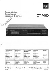 Dual Studio Concept CT 7060 Serviceanleitung