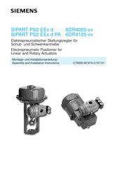 Siemens SIPART PS2 EE d Serie Montage-Und Installationsanleitung