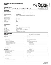 System Sensor 8100E FAAST Installations- Und Wartungsanweisungen