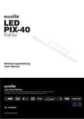 EuroLite LED PIX-40 RGB Bar Bedienungsanleitung