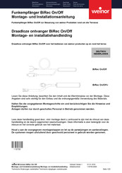 weinor BiRec On/Off Montage-Und Installationsanleitung