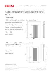 Isotra PS1 Anleitung Zur  Ausmessung Und Montage