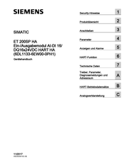 Siemens SIMATIC  ET 200SP HA Gerätehandbuch