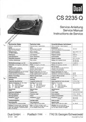 Dual CS 2235 Q Serviceanleitung