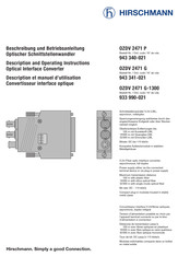 Hirschmann OZDV 2471 G-1300 Beschreibung Und Betriebsanleitung