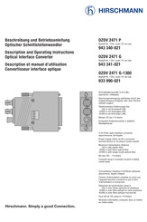 Hirschmann OZDV 2471 P Beschreibung Und Betriebsanleitung