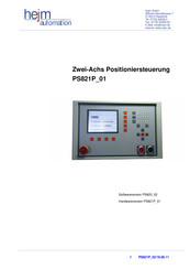Hejm Automation PS821P 01 Bedienungsanleitung