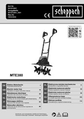 Scheppach MTE380 Originalbetriebsanleitung