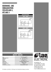 Lae Electronic MTR4-MTC4 Bedienungs- Und Einbauanleitung