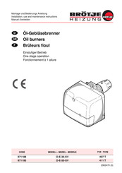 BROTJE O-E-35-SV 407 T Montage Und Bedienungs Anleitung