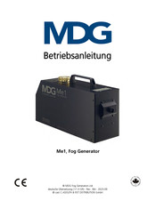 MDG Me1 Betriebsanleitung