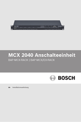 Bosch MCX 2040 Installationsanleitung