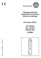 IFM Electronic AS interfoce AC2480 Montageanleitung