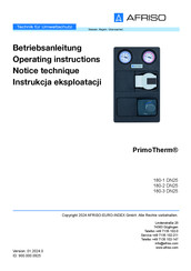 AFRISO PrimoTherm 180-3 DN25 RTA 60 Betriebsanleitung