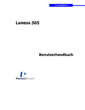 PerkinElmer LAMBDA 365 Benutzerhandbuch
