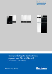 Buderus Logamax plus GB192-15 iT150 Planungsunterlage Für Den Fachmann