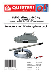 Rotek SZ-1600-20 Benutzer- Und Wartungshandbuch