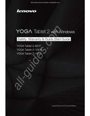 Lenovo YOGA Tablet 2-1051F Sicherheit, Garantie & Schnellstart