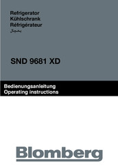 Blomberg SND 9681 XD Bedienungsanleitung