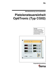Gema OptiTronic CG02 Betriebsanleitung Und Ersatzteilliste