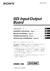Sony DSBK-160 Installationsanleitung