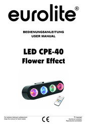 EuroLite LED CPE-40 Flowereffekt Bedienungsanleitung