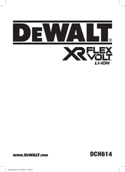 DeWalt XR FLEXVOLT DCH614 Bersetzung Der Originalanweisungen